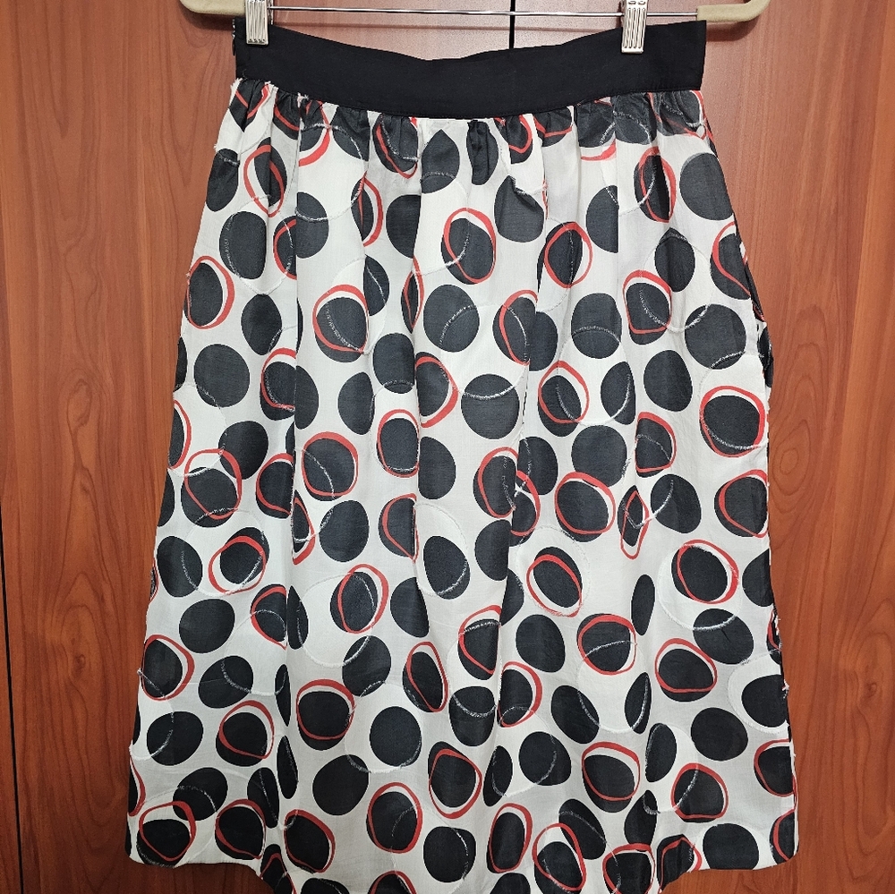 Space Style Concept (made in Italy) Size 44 (US 6) Cotton/ Silk Midi Skirt NWT